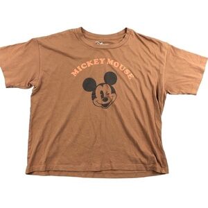 American Eagle Outfitters Disney Mickey Mouse 70's Vibe Boxy Slight Crop Top